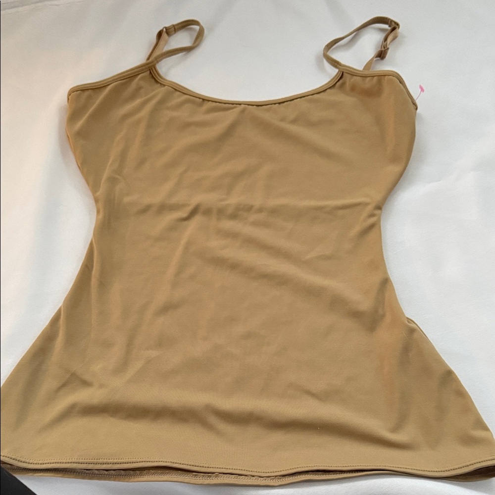 Assets By Spanx Camel/Tan Adjustable-Strap Camisole top shaper bra